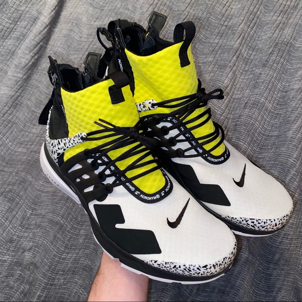 Nike x Acronym Presto Mid “Dynamic Yellow” - Picture 9 of 11